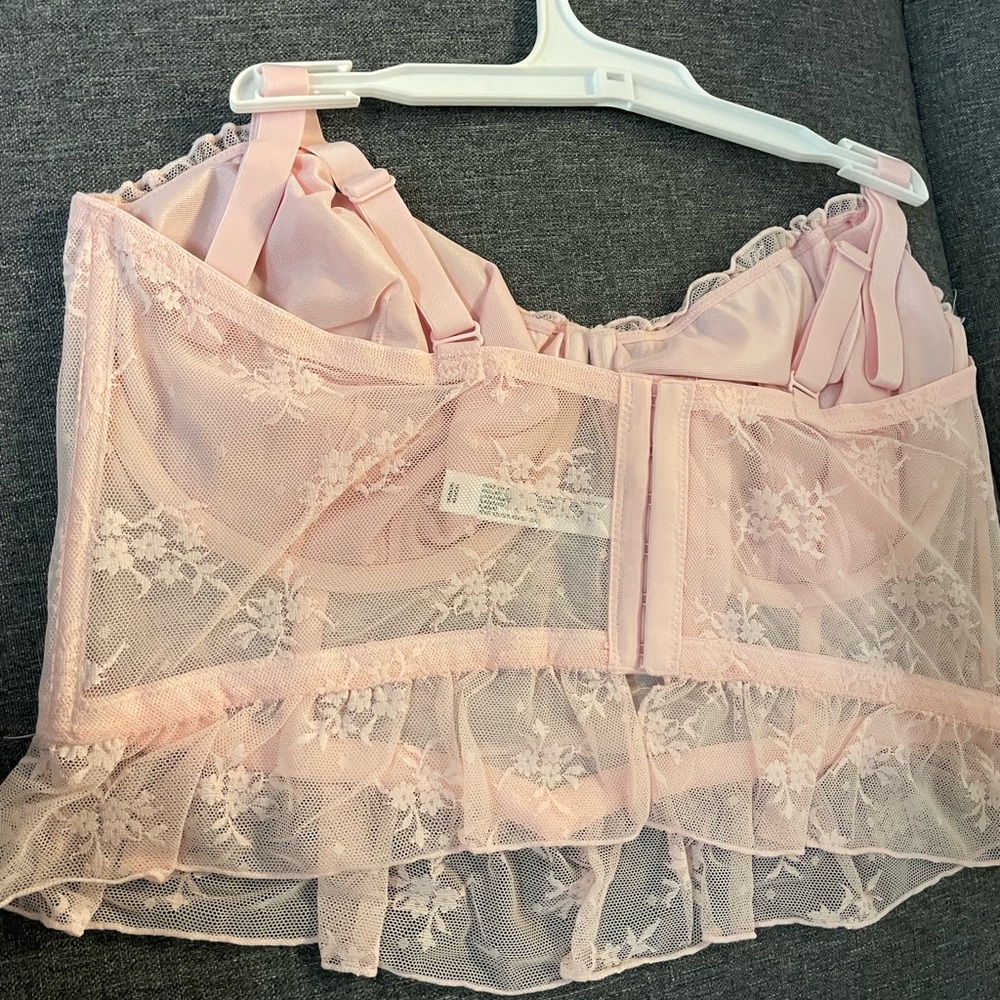 Target Pink Lace Longline Bralette